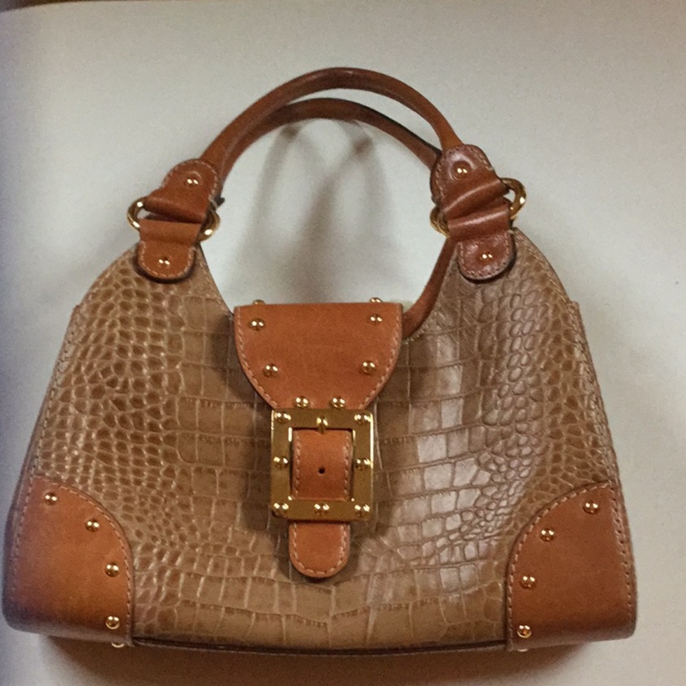 Michael Kors leather alligator like bag